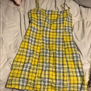 Yellow plaid dress